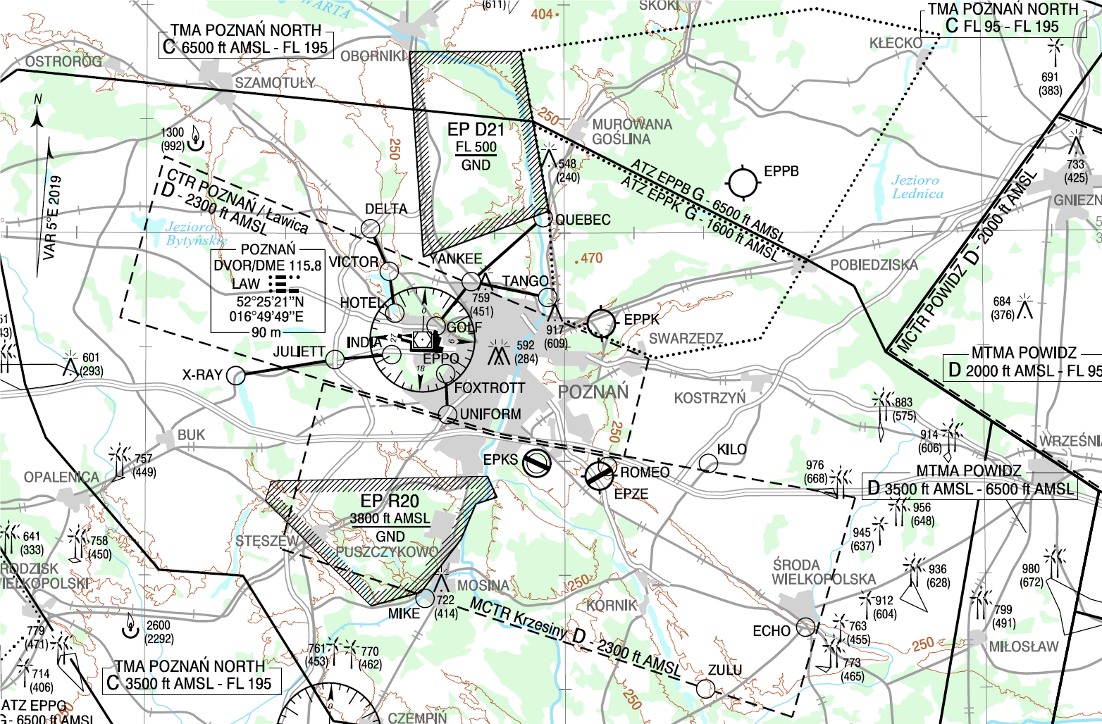 Informacja dot. planowanych zmian w przestrzeni powietrznej. Zmiana punktów oraz procedur VFR dla lotniska Poznań (EPPO)