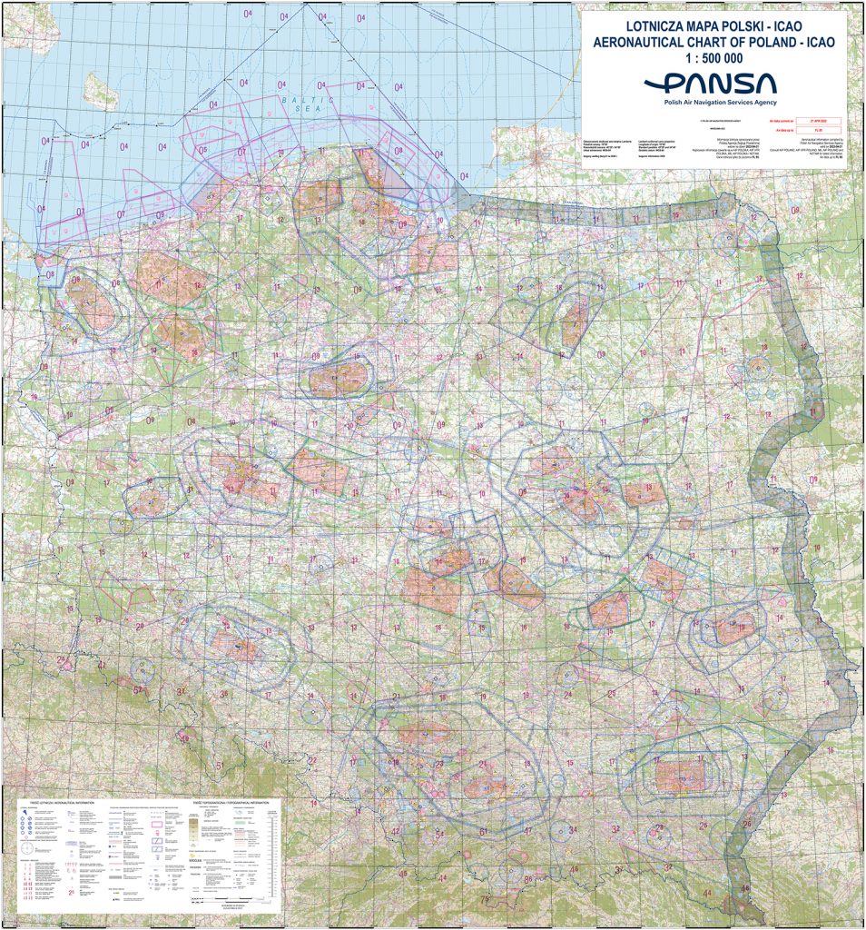 Lotnicza Mapa Polski ICAO edycja 2022