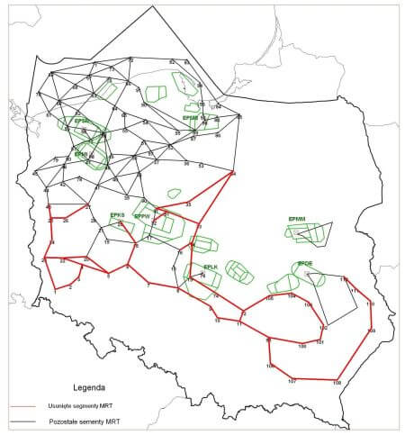 Usuniete segmenty MRT
Pozostałe segmenty MRT