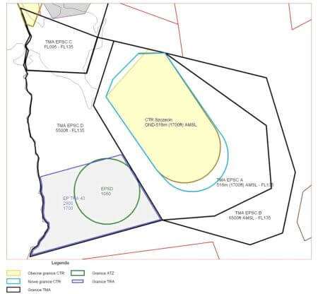 obecne granice CTR nowe granice CTR